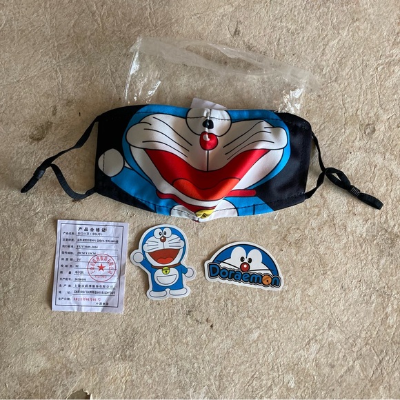 Doraemon Face Mask and Sticker New - Picture 1 of 2